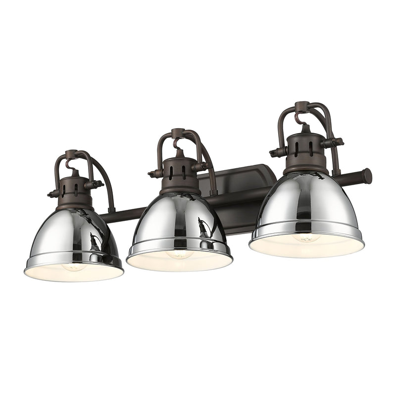 Duncan 3-Light Bath Vanity Light in Rubbed Bronze