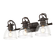 Duncan 3-Light Bath Vanity Light in Rubbed Bronze