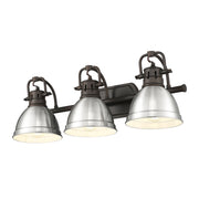 Duncan 3-Light Bath Vanity Light in Rubbed Bronze