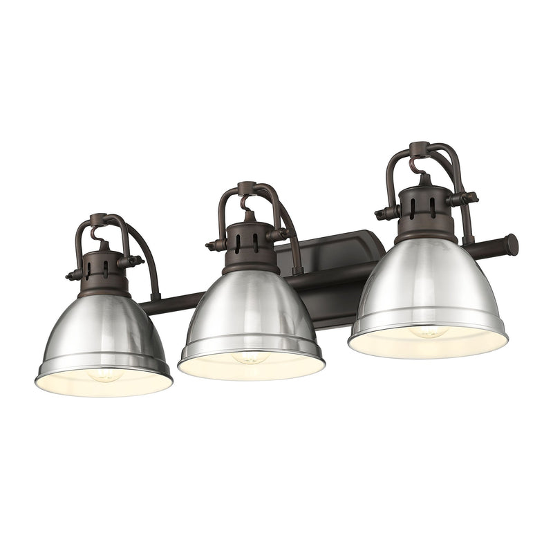 Duncan 3-Light Bath Vanity Light in Rubbed Bronze
