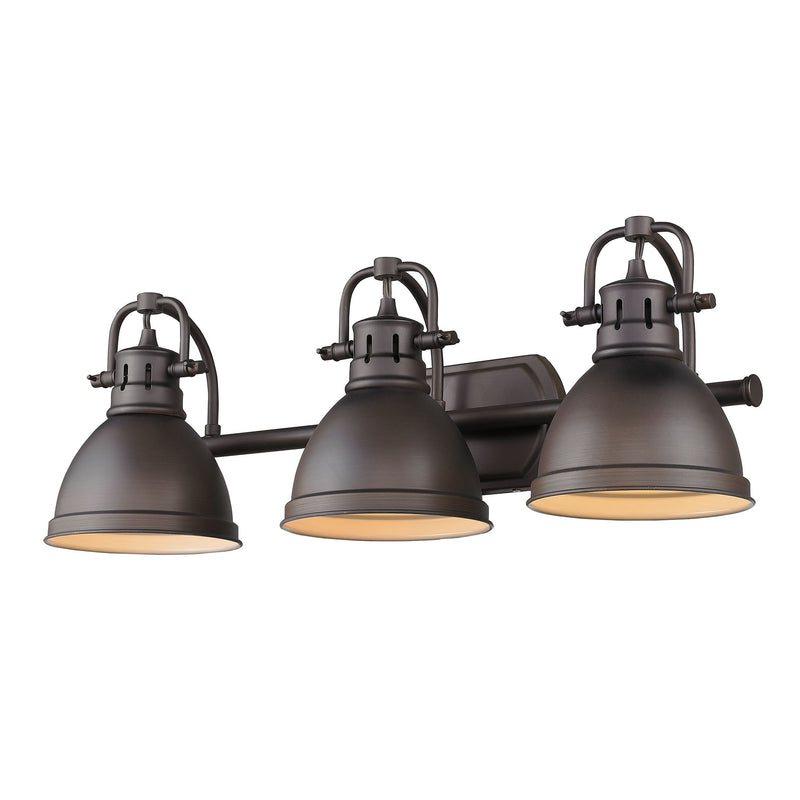 Duncan 3-Light Bath Vanity Light in Rubbed Bronze