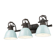 Duncan 3-Light Bath Vanity Light in Rubbed Bronze