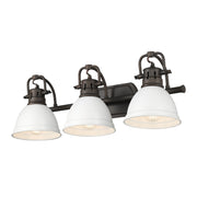 Duncan 3-Light Bath Vanity Light in Rubbed Bronze