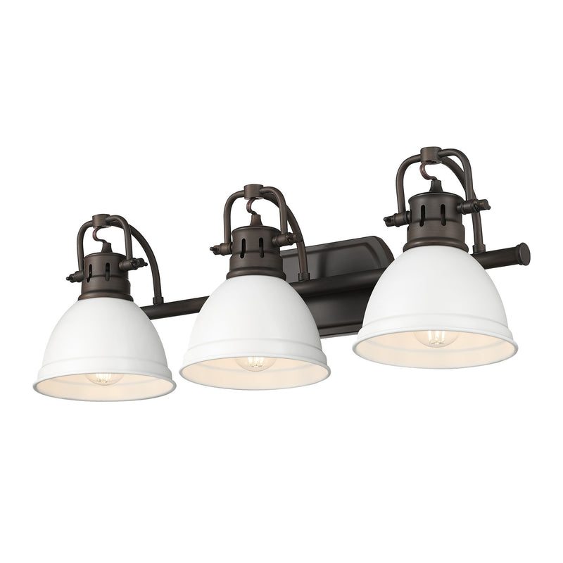 Duncan 3-Light Bath Vanity Light in Rubbed Bronze