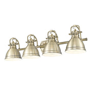 Duncan 4-Light Bath Vanity Light in Aged Brass