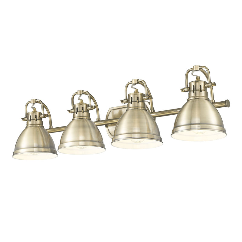 Duncan 4-Light Bath Vanity Light in Aged Brass