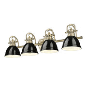 Duncan 4-Light Bath Vanity Light in Aged Brass