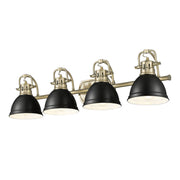 Duncan 4-Light Bath Vanity Light in Aged Brass
