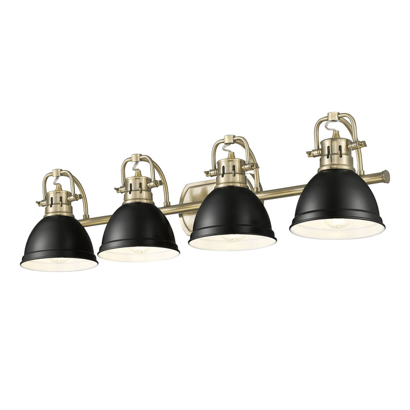 Duncan 4-Light Bath Vanity Light in Aged Brass