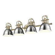 Duncan 4-Light Bath Vanity Light in Aged Brass