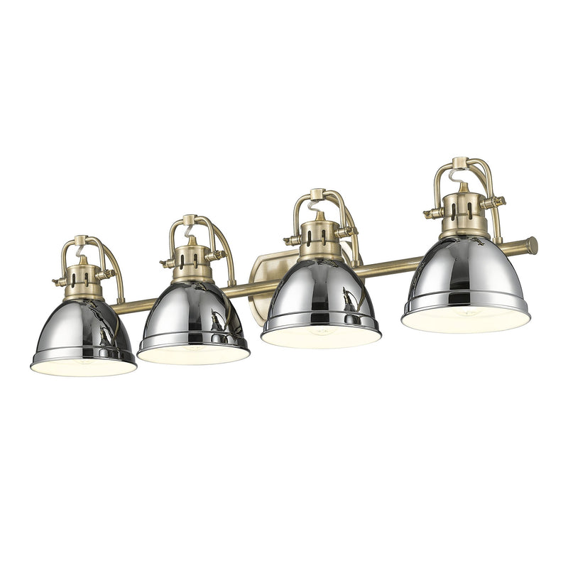 Duncan 4-Light Bath Vanity Light in Aged Brass