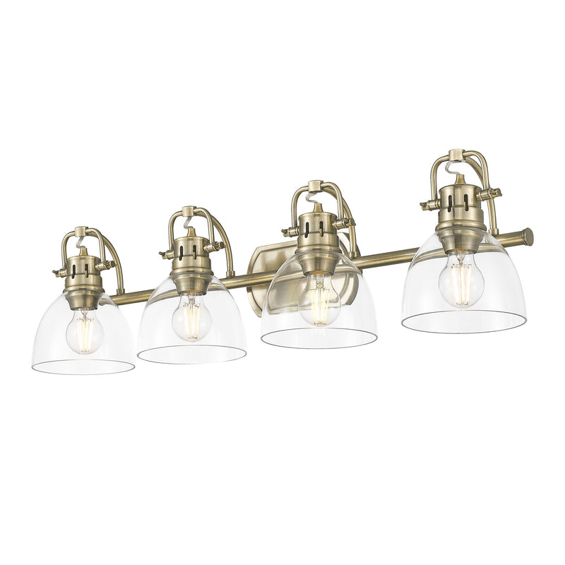 Duncan 4-Light Bath Vanity Light in Aged Brass