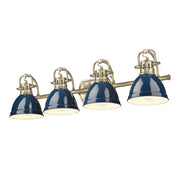 Duncan 4-Light Bath Vanity Light in Aged Brass