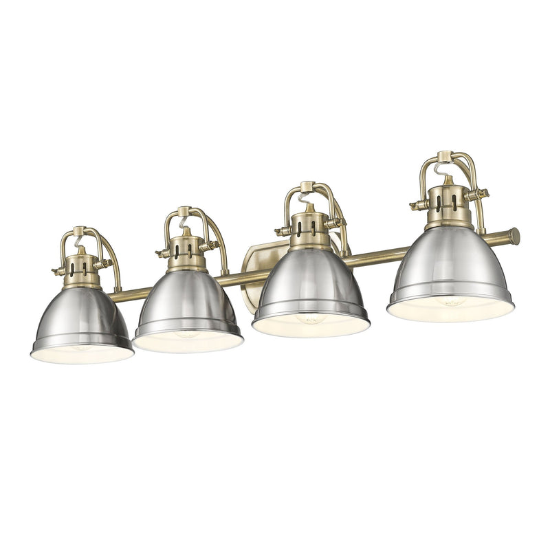Duncan 4-Light Bath Vanity Light in Aged Brass