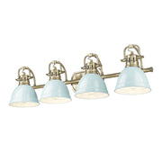 Duncan 4-Light Bath Vanity Light in Aged Brass