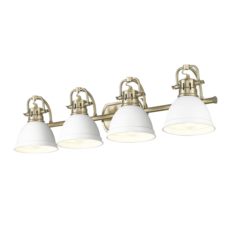 Duncan 4-Light Bath Vanity Light in Aged Brass