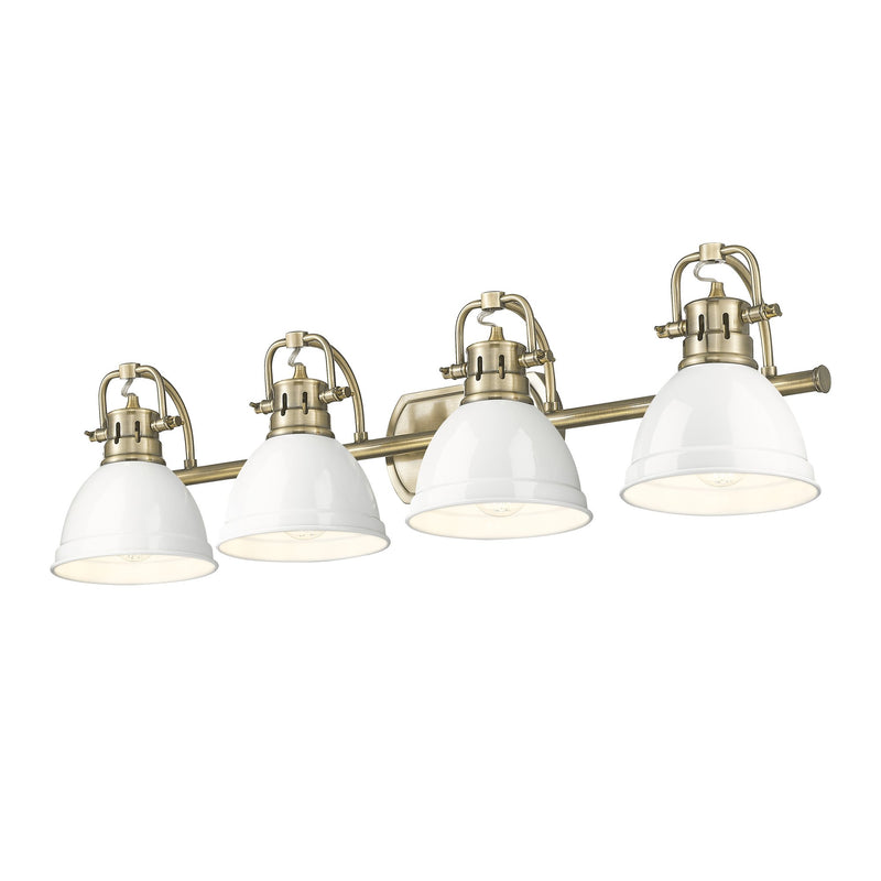 Duncan 4-Light Bath Vanity Light in Aged Brass