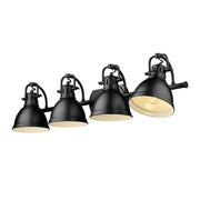 Duncan 4-Light Bath Vanity Light in Matte Black