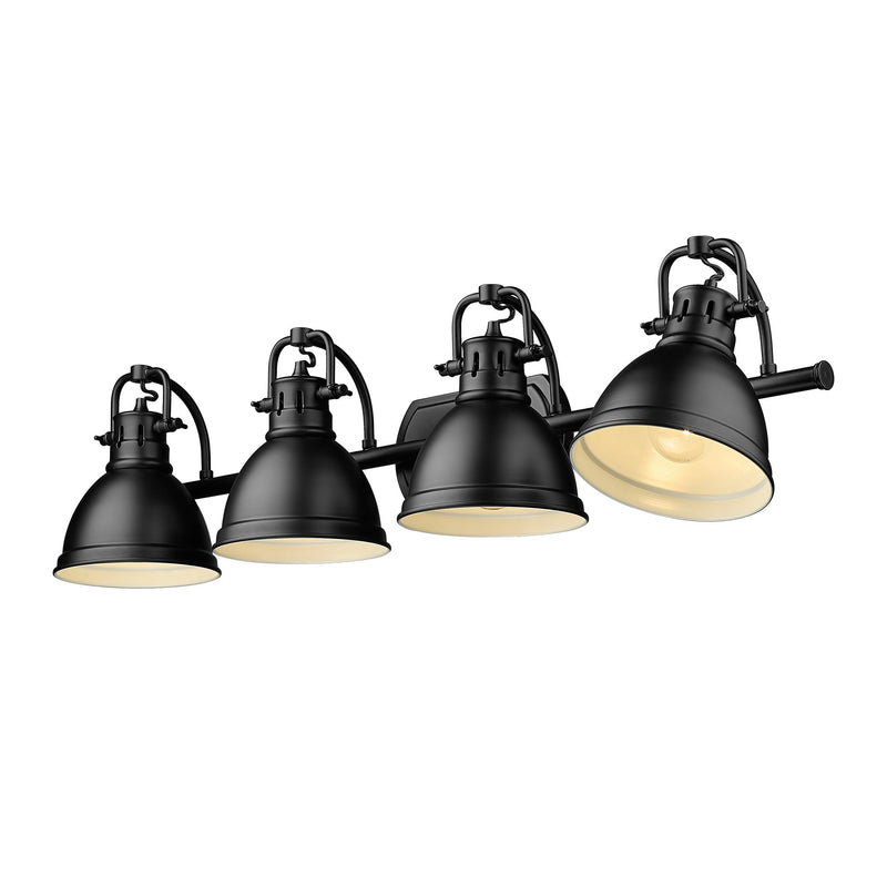 Duncan 4-Light Bath Vanity Light in Matte Black