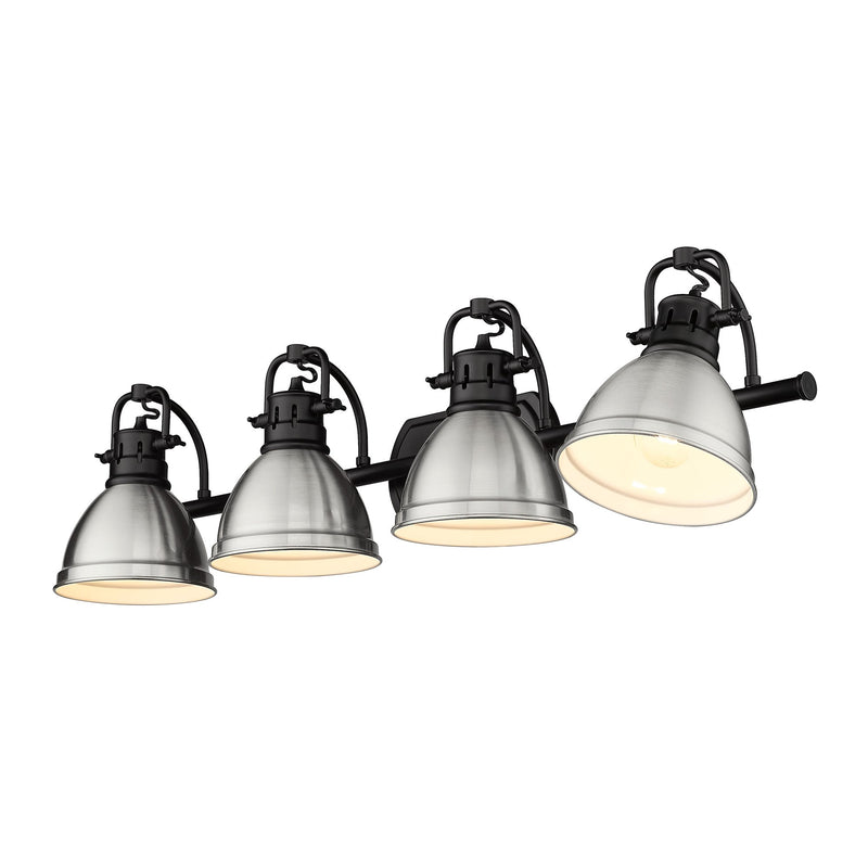 Duncan 4-Light Bath Vanity Light in Matte Black
