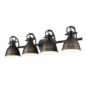Duncan 4-Light Bath Vanity Light in Matte Black