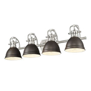 Duncan 4-Light Bath Vanity Light in Pewter
