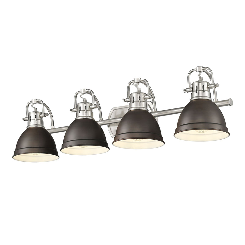 Duncan 4-Light Bath Vanity Light in Pewter