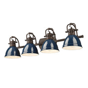 Duncan 4-Light Bath Vanity Light in Rubbed Bronze