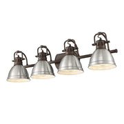 Duncan 4-Light Bath Vanity Light in Rubbed Bronze