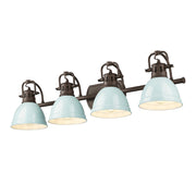 Duncan 4-Light Bath Vanity Light in Rubbed Bronze
