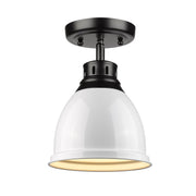 Duncan Semi-Flush Mount in Matte Black