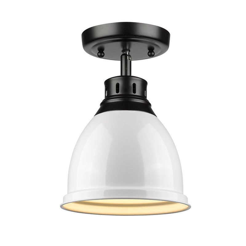 Duncan Semi-Flush Mount in Matte Black