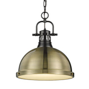 Duncan 14" Chain Hung Pendant in Matte Black