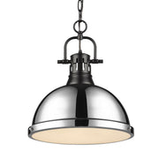 Duncan 14" Chain Hung Pendant in Matte Black