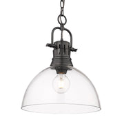 Duncan 14" Chain Hung Pendant in Matte Black