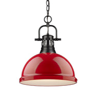 Duncan 14" Chain Hung Pendant in Matte Black