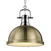 Duncan 14" Chain Hung Pendant in Chrome