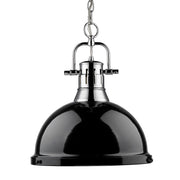 Duncan 14" Chain Hung Pendant in Chrome