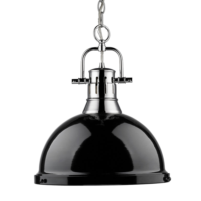 Duncan 14" Chain Hung Pendant in Chrome