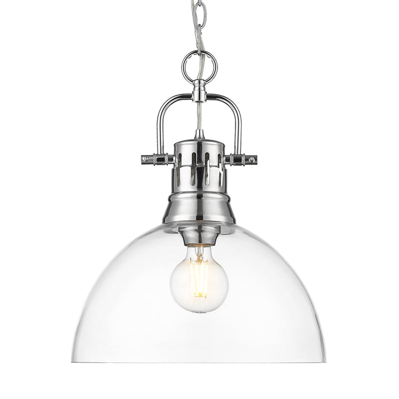 Duncan 14" Chain Hung Pendant in Chrome