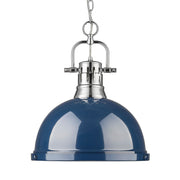Duncan 14" Chain Hung Pendant in Chrome