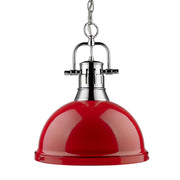 Duncan 14" Chain Hung Pendant in Chrome