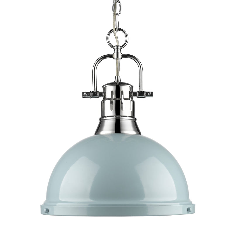 Duncan 14" Chain Hung Pendant in Chrome