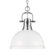 Duncan 14" Chain Hung Pendant in Chrome