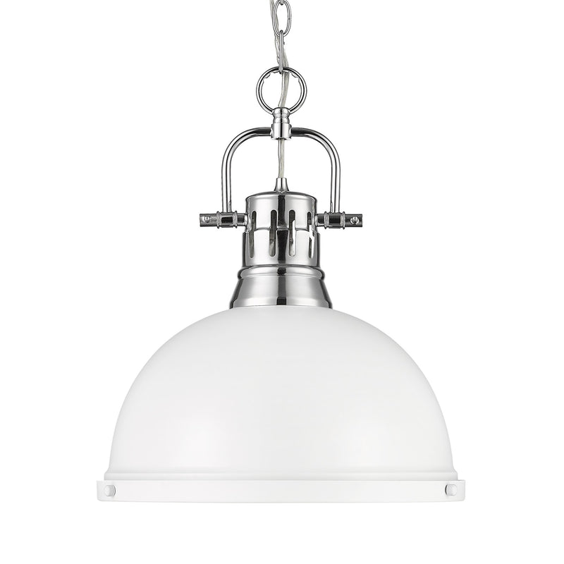 Duncan 14" Chain Hung Pendant in Chrome