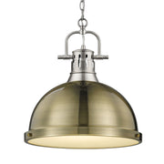 Duncan 14" Chain Hung Pendant in Pewter
