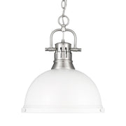 Duncan 14" Chain Hung Pendant in Pewter