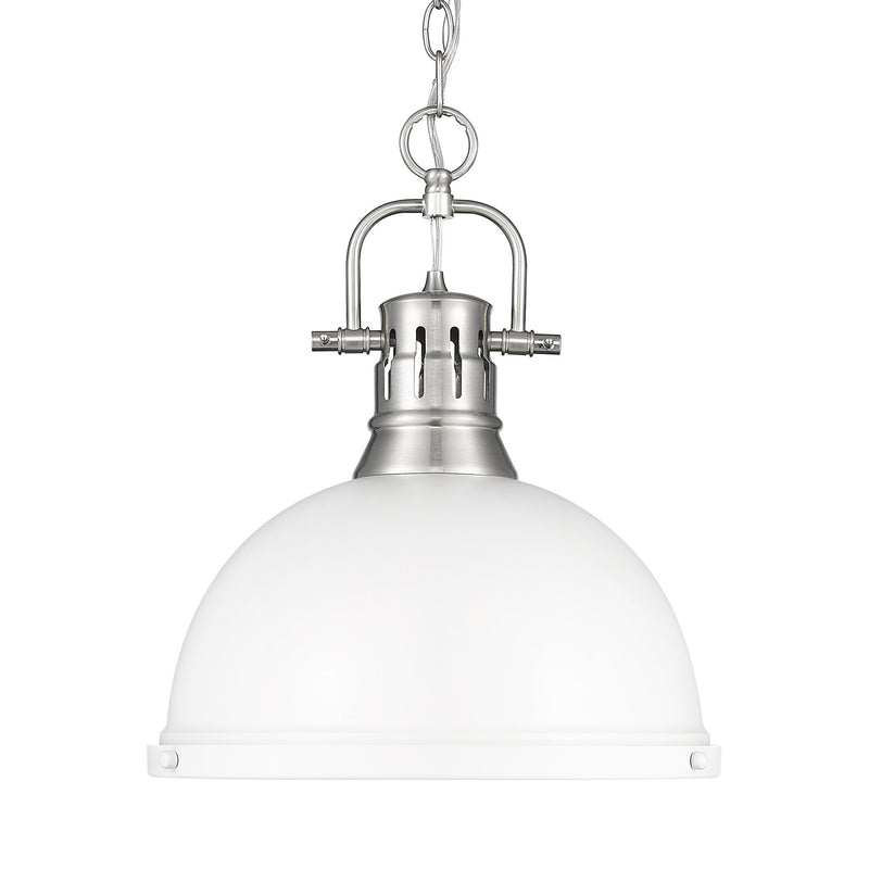 Duncan 14" Chain Hung Pendant in Pewter