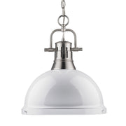 Duncan 14" Chain Hung Pendant in Pewter