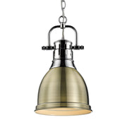 Duncan 9" Chain Hung Mini Pendant in Chrome